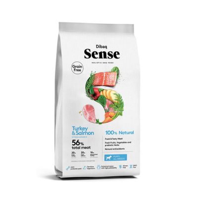 Dibaq Sense Turkey & Salmon Puppy, Dibaq Sense Puppy Dog Food Salmon and Turkey, Dibaq Sense Grain Free Turkey and Salmon, Buy Dibaq Sense Turkey & Salmon Puppy online