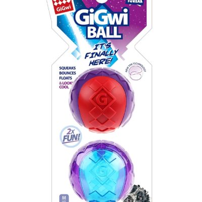 GiGwi Squeaker Ball Medium 2 Pack