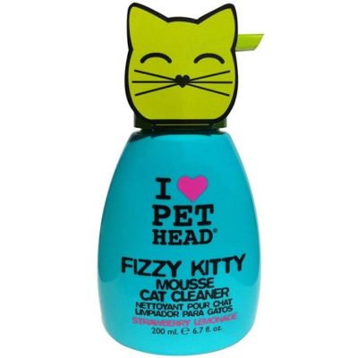 Pet Head Fizzy Kitty Strawberry Lemonade Mousse Cat Cleaner 200ml