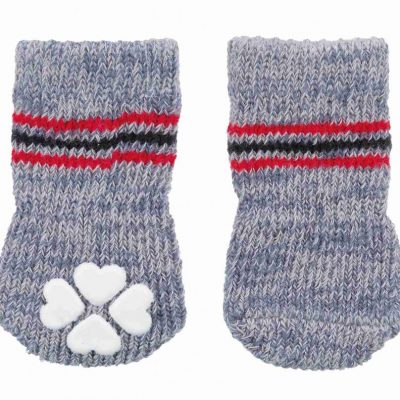 Trixie Non-Slip Grey Dog Socks